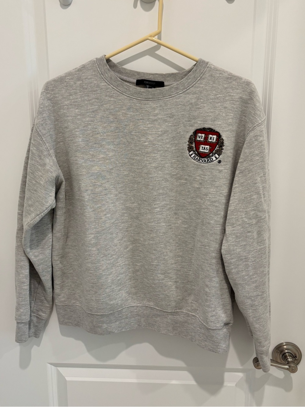 Forever 21 Gray Sweatshirt with Harvard crest